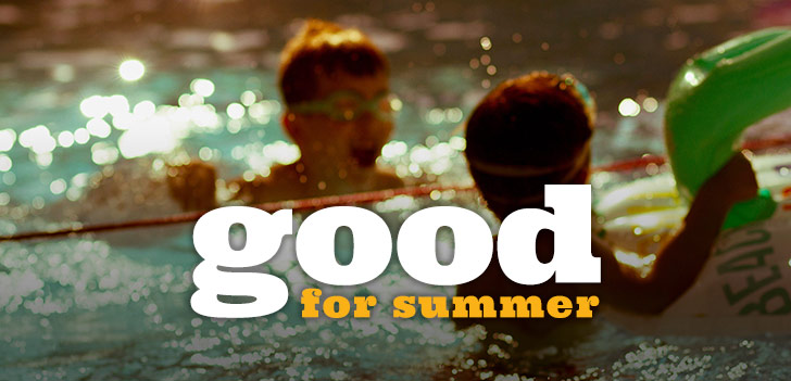 Good for Summer - children swimming in a pool